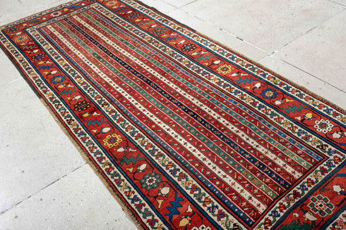 Antique Caucasian Runner Rug (4' x 9')